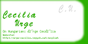 cecilia urge business card